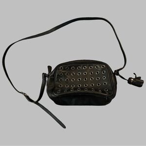 EMMA FOX Black Leather Crossbody Bag